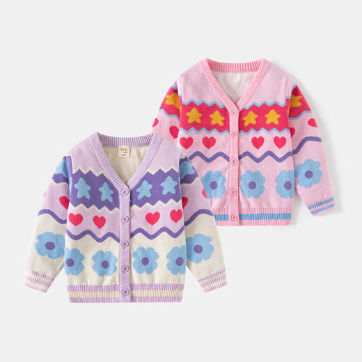 【89元/2件】2024新款儿童春秋冬韩版针织棉毛衣开衫可单穿内搭针织衫 商品图13