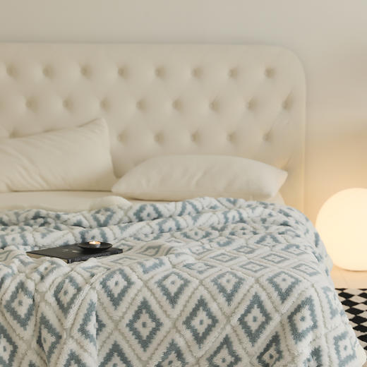 自然醒阳离子提花松林系列羊羔绒毯子塔芙绒亲肤保暖卧室毛毯盖毯柔软沙发毯MT 商品图3