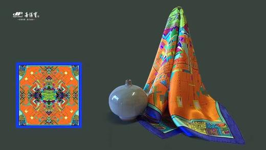 喜得宝良渚文化53cm*53cm 桑蚕丝小方巾 商品图6