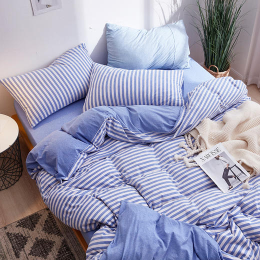 【天竺棉被套】针织棉被套条纹全棉天竺棉被套单独被套（单品被套） 商品图8