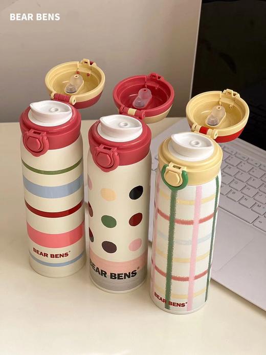 熊本士限定款轻心双饮杯480ml不锈钢316保温杯蜡笔系列   YD 商品图4