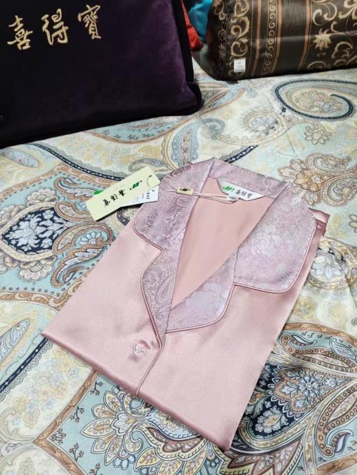 喜得宝断码杭州丝绸100%桑蚕丝情侣真丝睡衣男女配套家居服 商品图3