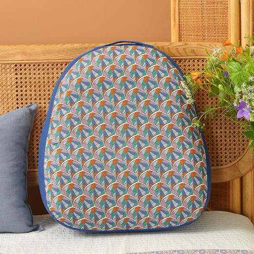 水波纹蚕豆靠垫床头软包大靠背榻榻米卧室护腰靠 商品图1