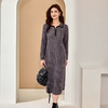 奢姿2024年秋季新款大码女装气质翻领裙子胖妹妹休闲针织连衣裙9843868261 商品缩略图0