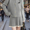 奢姿2024年秋季新款大码女装针织拼接套装胖妹妹减龄花边两件套9843969076 商品缩略图4
