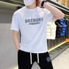 夏季纯棉宽松短袖T恤男士透气潮流新款体恤休闲印花全棉圆领上衣    JYYP-K931#阔版圆领* 商品缩略图0