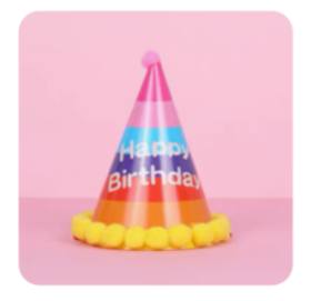 绒毛生日帽（彩色）（规格：顶、单位：顶）