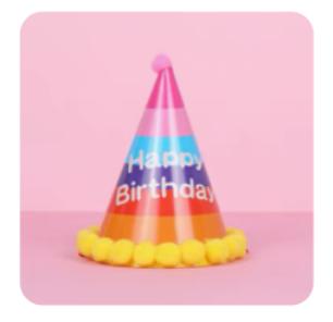 绒毛生日帽（彩色）（规格：顶、单位：顶） 商品图0