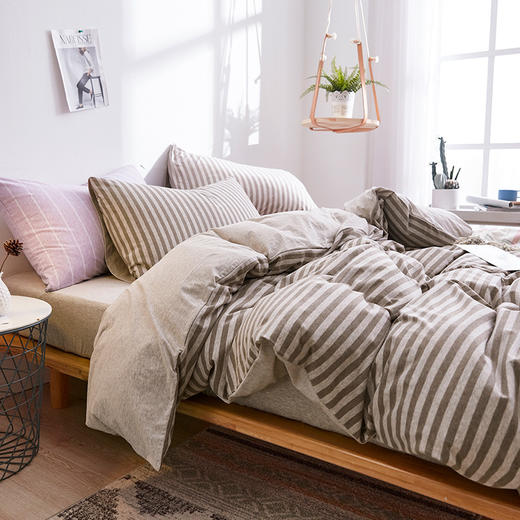 【天竺棉被套】针织棉被套条纹全棉天竺棉被套单独被套（单品被套） 商品图7