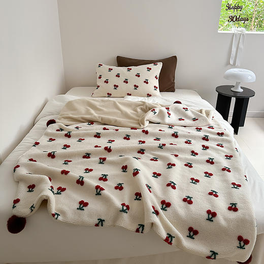 自然醒羊卷妮双面盖毯米拉系列午睡毯ins卡通治愈少女心保温毛毯沙发盖毯双层加厚办公室午休羊羔绒小毯子MT 商品图1