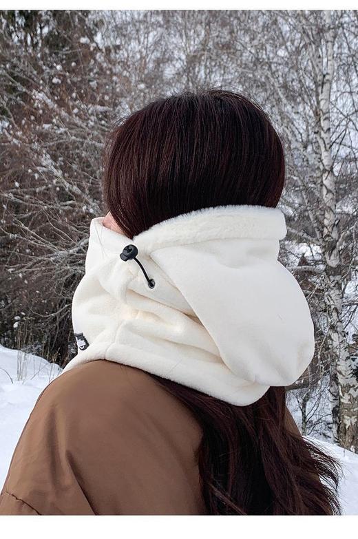 可戴头盔帽子男女冬季围脖一体套头帽秋冬天骑行保暖神器 商品图7