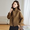 双面羊绒大衣设计感减龄，围巾领斗篷毛呢外套短款HR-ZYIF1120 商品缩略图0