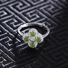 子佩集S925银【四叶尘缘】戒指【JZ05395】纯银古法银和田碧玉2410 商品缩略图1