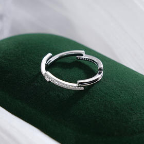 子佩集S925银【清姿】戒指【J03221】纯银时尚锆石交织2410