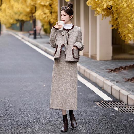 时尚气质小香风，外套羽绒半身裙两件套HR-YQH88820 商品图1