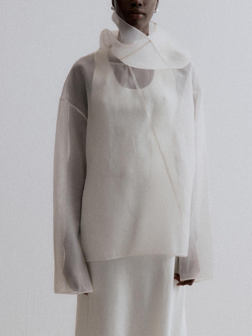 VC｜AW24074 Cedar sheer blouse  衬衫 [ 黑 / 白 ] 商品图9