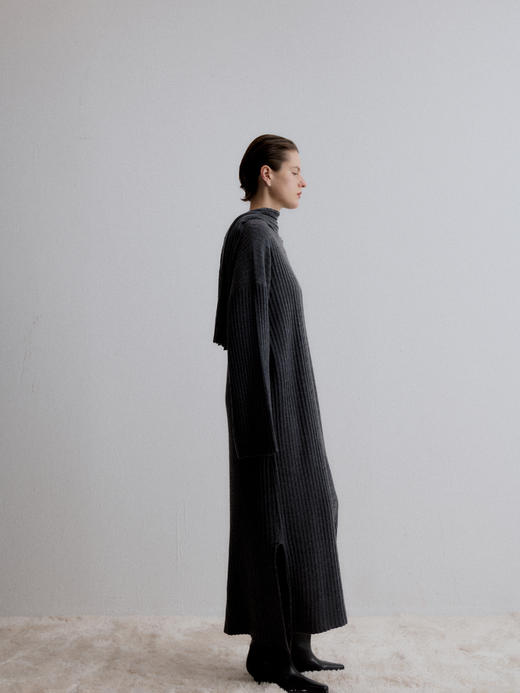 VC｜AW24089 Venus knit dress [ 连衣裙 灰 / 白 ] 商品图2