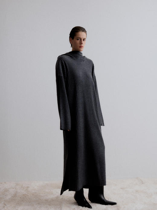 VC｜AW24089 Venus knit dress [ 连衣裙 灰 / 白 ] 商品图1