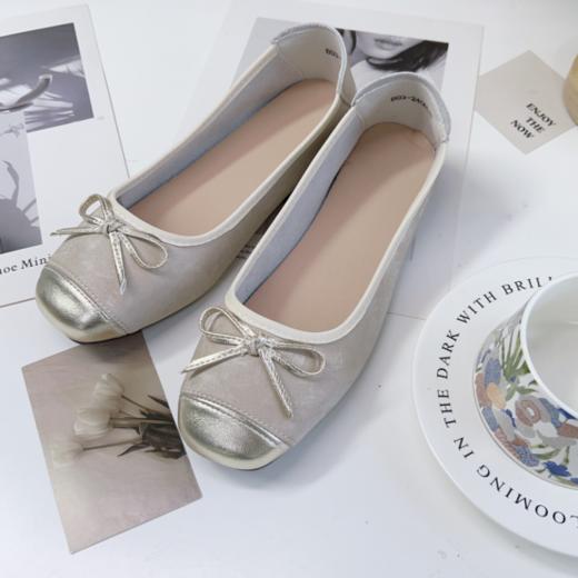 💥💥💥【森达同款】Ainada艾娜达轻奢法式小香风豆豆鞋：♦️1、优雅与舒适完美结合，🍂轻奢风格独树一帜💦💦‼修长显瘦，💕经典蝴蝶结点缀， 商品图4