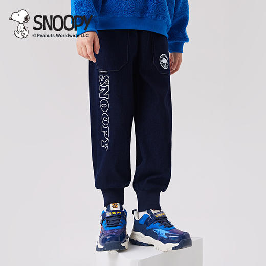SNOOPY史努比童装春秋休闲运动牛仔裤束脚裤110-160 SF3356003 商品图3