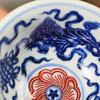 永明尚玩内壁双狮缠枝陶瓷压手杯 商品缩略图4