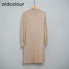 oldcolour秋冬季气质通勤设计感拼接毛织连衣裙假两件GN31106856 商品缩略图0