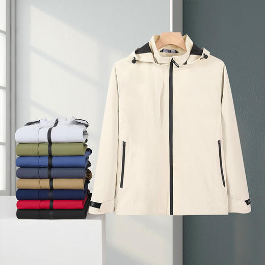 跃牌【跃LEAP-ACTIVE】系列 冲锋衣外套可拆卸帽子男女同款防风夹克521 商品图2