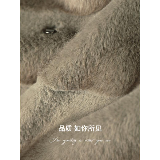COCOBELLA高奢段染软糯丰盈环保皮草外套女冬长款大衣FU3002 商品图4