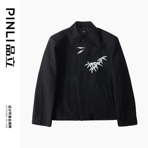 PINLI品立秋季新款新中式立领夹克外套男士刺绣国潮休闲西服B243104038 商品图3