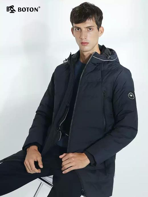 波顿男士冬季羽绒服中长款潮流高端加厚MC768519(里布有细微拆线针孔介意慎拍) 商品图2