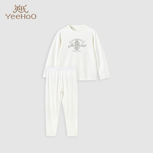 英氏童装男女童秋衣裤2024新款秋冬大童套头衫长裤居家保暖内衣裤YLTAJ0Q022A YLMAJ0Q006A 商品图0