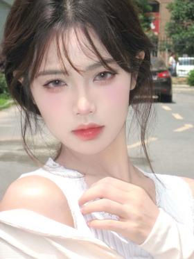 loveiikira 半年抛美瞳  柔光玉兔 直径14.5mm着色13.9mm