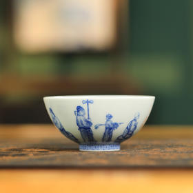 九本造物明皇会棋图喝茶杯