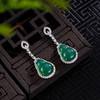 子佩集S925银【福禄随之】耳钉【ED022144】纯银绿玉髓葫芦2410 商品缩略图1