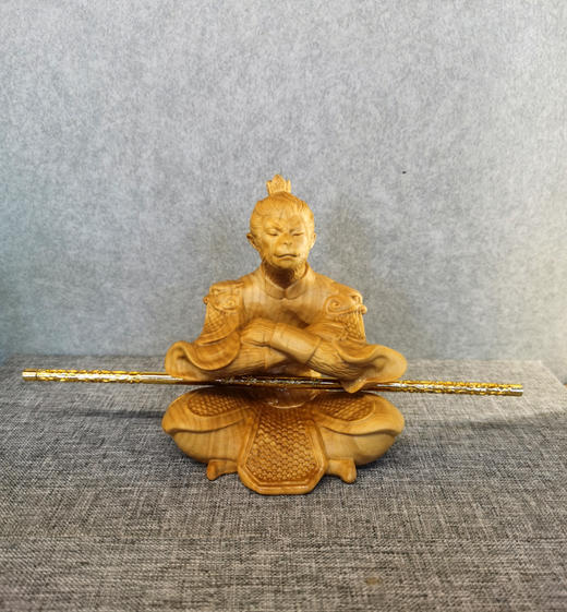 打坐悟空°黄杨木摆件 商品图1