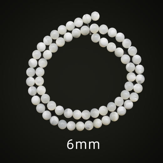 圆贝珠6mm 珠料意卡米诺手串念珠单颗珠子散珠半成品 商品图1