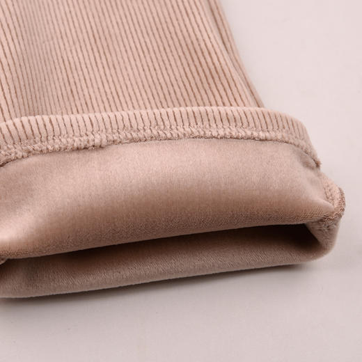 棉果果专柜同款冬季新品女童微喇复合抽条天鹅绒加绒长裤M522200424657 商品图3