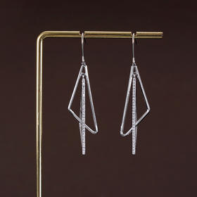 子佩集S925银【乘风】耳环【Z14718】纯银时尚几何三角2410