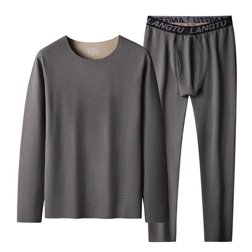 【德绒保暖】【新款DSF】大依优型大码男装条纹德绒保暖套装内衣弹力舒适保暖秋衣秋裤 商品图3