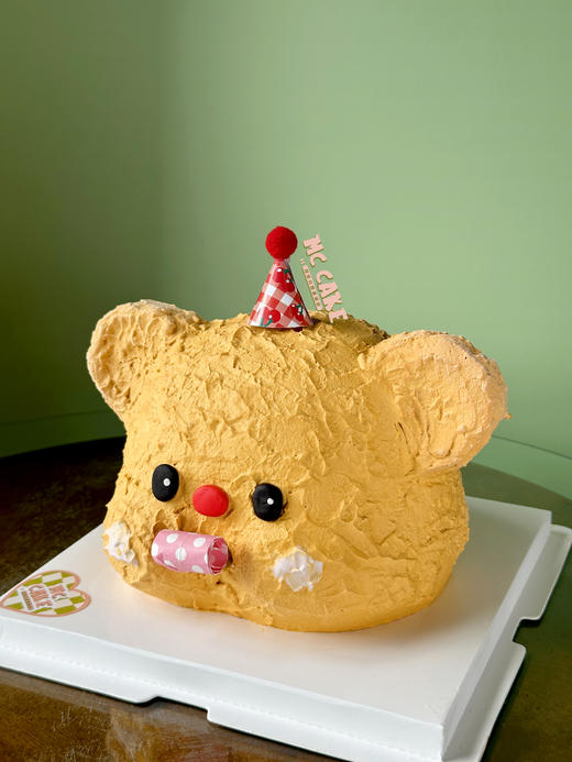 黄油小熊头像蛋糕（搞怪口哨款） 商品图1
