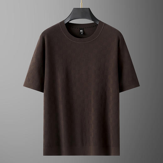 【新款DG】大依优型圆领毛衣针织衫短袖背心休闲针织衫毛背心加肥加大上衣男士胖子大码毛衫t恤打底 商品图1