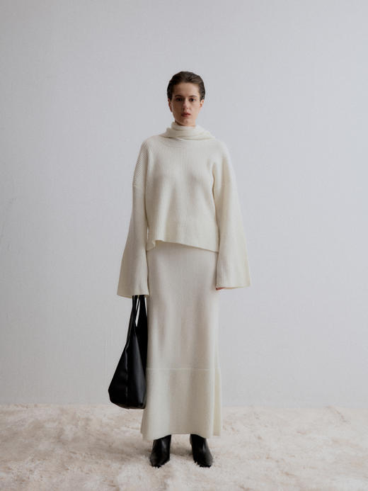 VC｜AW24067 Venus scarf knit top 针织 [ 棕 / 白 ] 商品图3