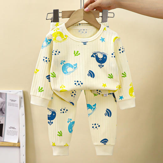 A类宝宝儿童内衣纯棉套装秋季新款男童秋衣秋裤宝宝睡衣女童家居 服童装 商品图5