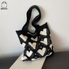 【轻甜手工编织，婉转爱心图案，感受心曼自然】新款ins包包针织包 爱心图案包编织包大容量托特包-QQ 商品缩略图4