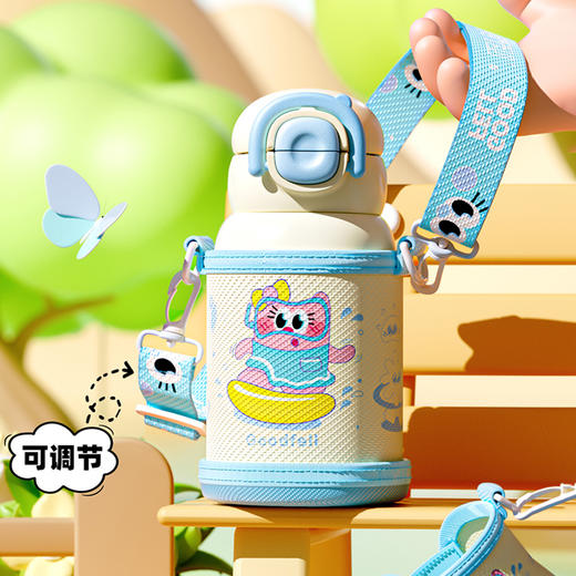 摩登主妇儿童保温杯高颜值吸管杯女便携随行杯子学生上学专用水杯 商品图3