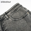 oldcolour休闲气质百搭高腰显瘦修身灰色牛仔裤女L44113424 商品缩略图2