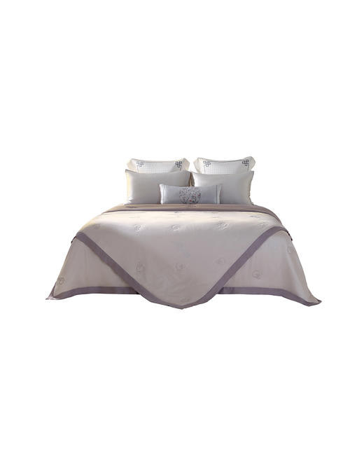 皇锦水光缎秋冬一体单人蚕丝被子-福意绵绵 商品图1