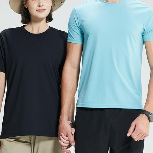 跃牌【跃LEAP-ACTIVE】系列 夏季圆领纯色速干冰丝透气T恤4111006 商品图2