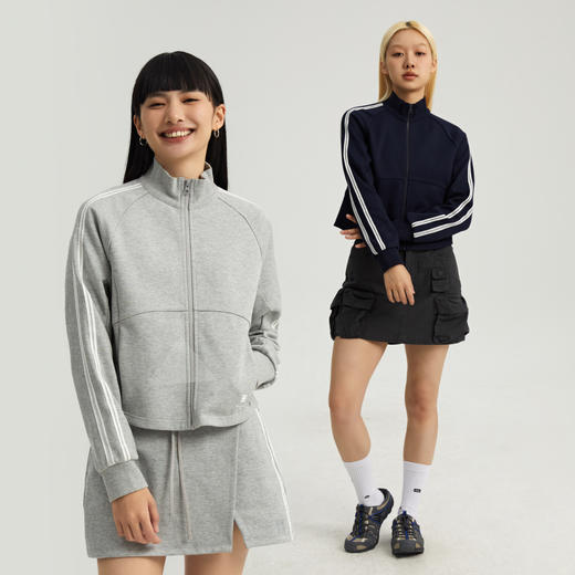 oneup双面短款蕾丝贴条长袖外套 商品图4