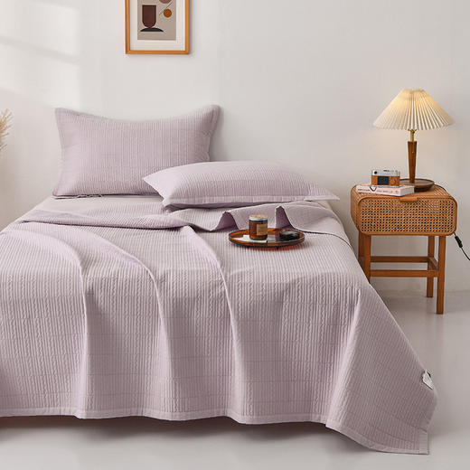 【全棉夹棉四季盖毯】水洗棉床盖纯色床单全棉夹棉床盖四季盖毯床盖可机洗 商品图3